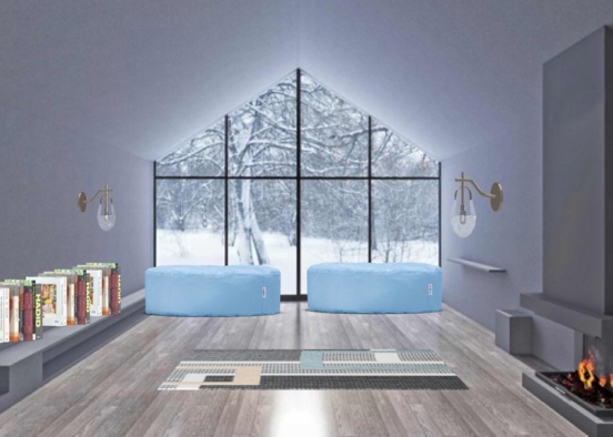 Cozy Winter Library!! 📚📚📚 Design Rendering