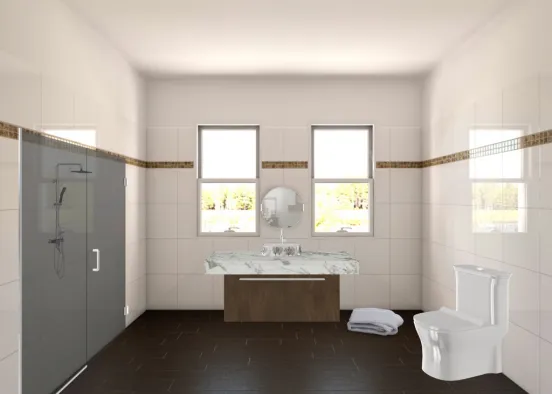 guest bathroom Design Rendering