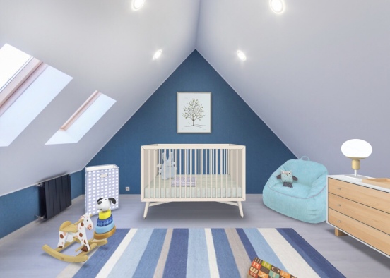 Blue nursery  Design Rendering