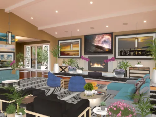 seaside beach living room