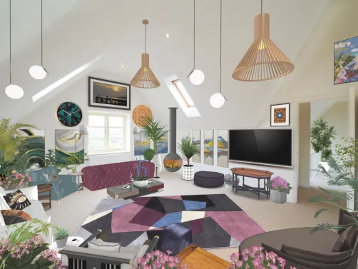 artist designer color plant living room