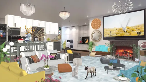 Kitchen living room combo
