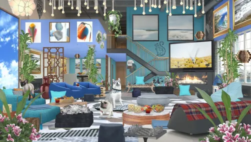 Living room dining room combo with fireplace 