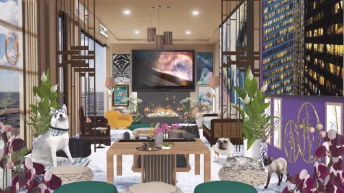 Small living room with fireplace and touch of zen