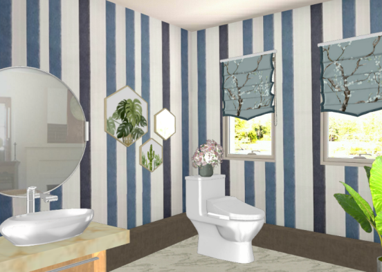 Flower bathroom Design Rendering
