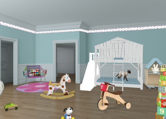 Children bedroom/playroom Design Rendering