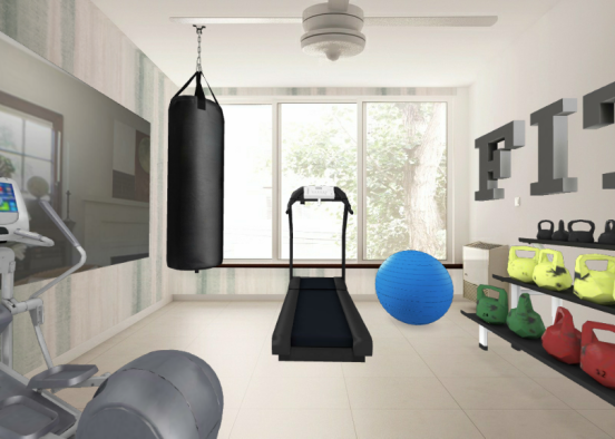 Fitness room/exercise room/gym Design Rendering
