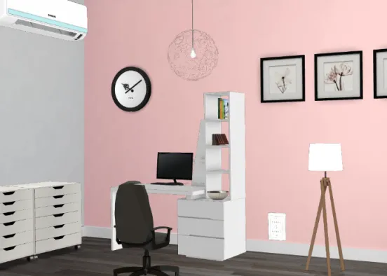 Office for a girl Design Rendering