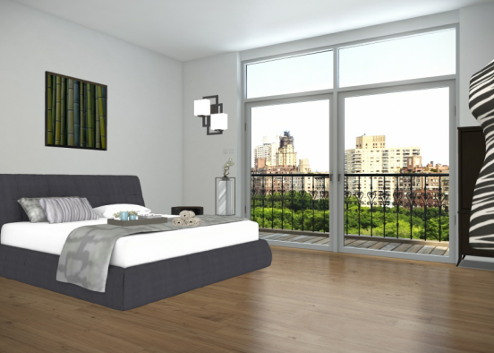 Urban bedroom Design Rendering