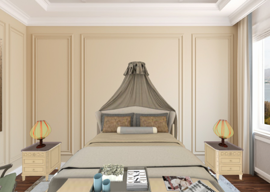 Neo classic bedroom Design Rendering