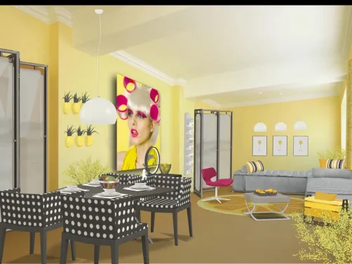 polka dots and yellow