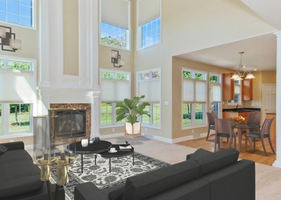 A modern design livingroom Design Rendering