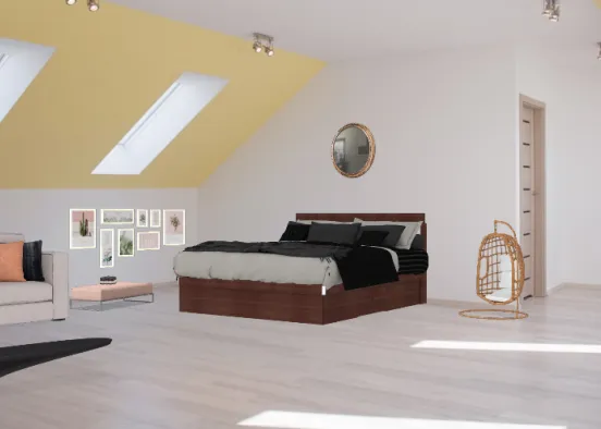 Bedroom / Living room  Design Rendering