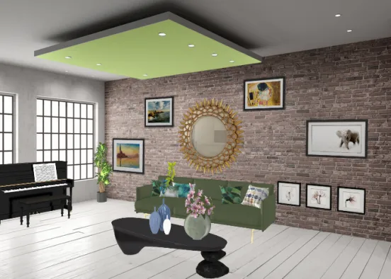 Plant 🌿 living room  Design Rendering