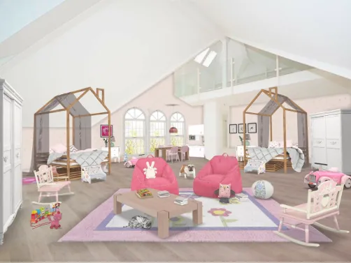 twin girls room