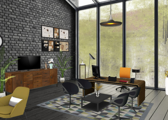 Master office modern colors  Design Rendering