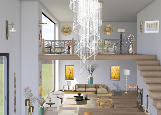 Fabulous living room  Design Rendering