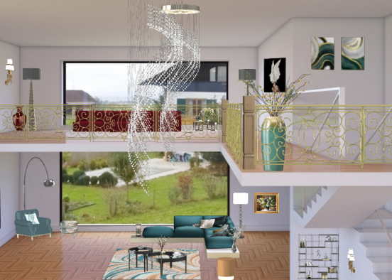 Wann's living room  Design Rendering
