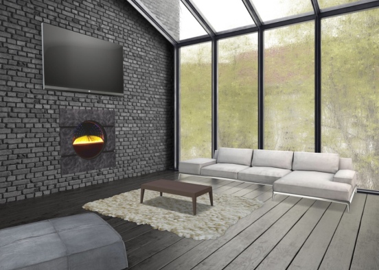 Classy Living room  Design Rendering