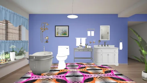 Blue bath room