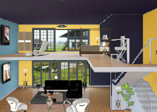 Glori. Vacation home by glori brand new living room Design Rendering