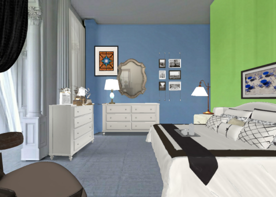 Guest bedroom by glori Design Rendering