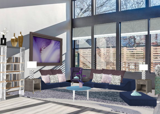 Aquarius living room Design Rendering
