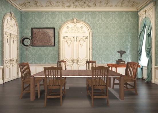 Vintage Dining Room Design Rendering