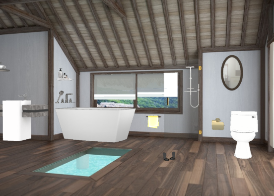 Relaxing time Shower Or Bath  Design Rendering