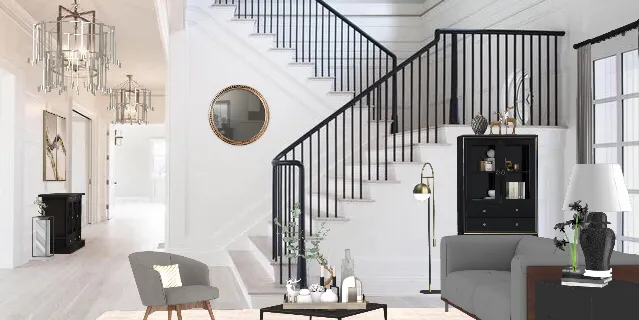 Elegant livingroom Design Rendering