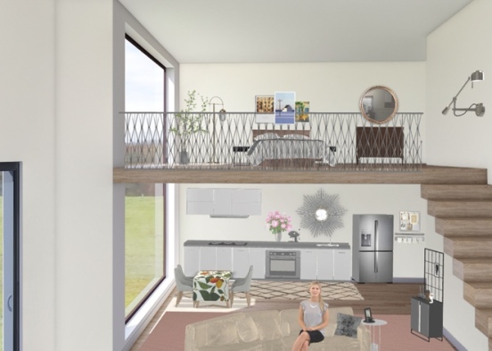 Modern Loft Apartment  Design Rendering