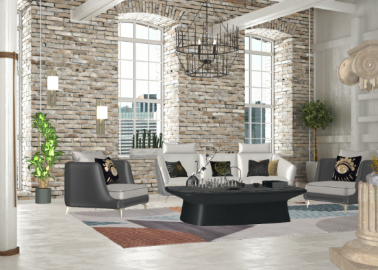 Living room Design Rendering
