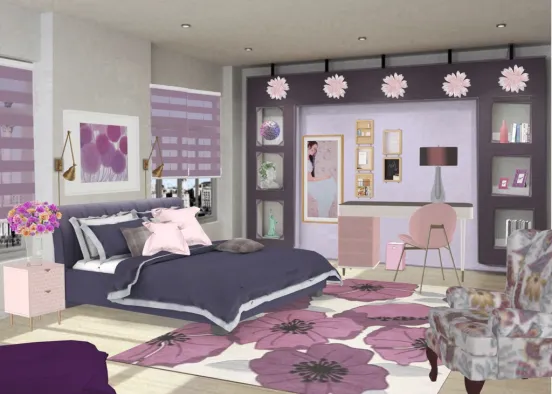 the girl loves purple Design Rendering