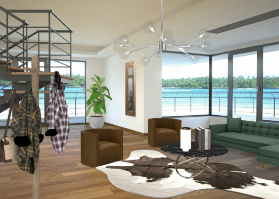 Entryway/Living Room    House 2/12 Design Rendering