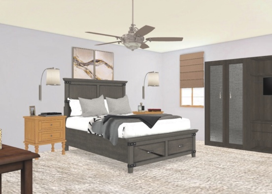 Cozy Master bedroom Design Rendering