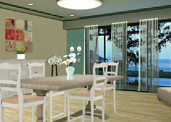 Dining room with a view Design Rendering