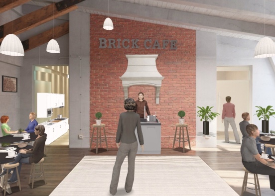 #Brick Cafe ☕️🍩 Design Rendering