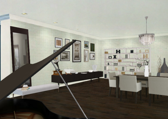 Sala do Piano Design Rendering
