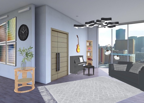the chill music apartment  Design Rendering