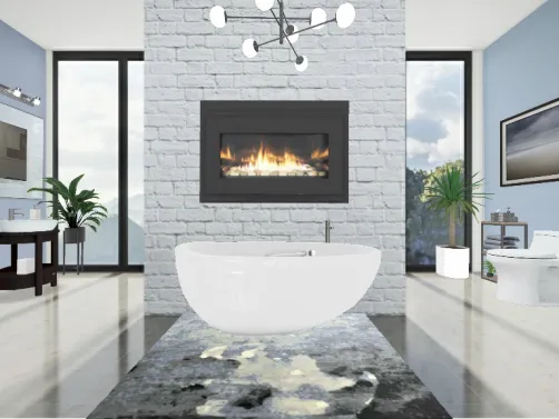 Modern Blue Bath