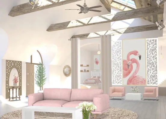 flamingo room Design Rendering