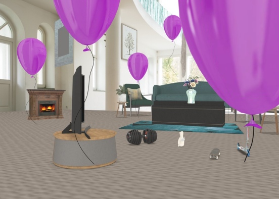 my fun living room  Design Rendering