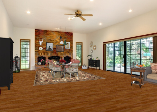 Rustical living room Design Rendering
