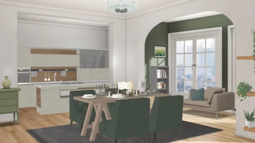 small apartment kitchen diner