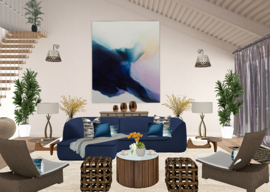 Living Room Design  Design Rendering