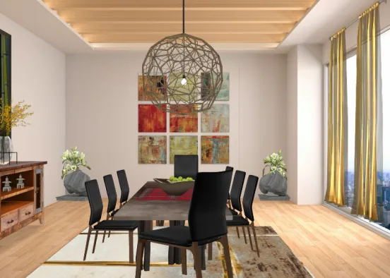 Simple Dining Room Design Design Rendering