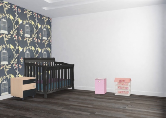 Baby Girls room Design Rendering