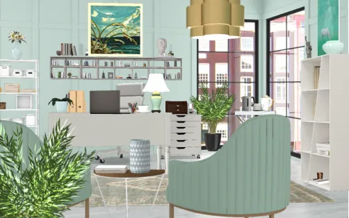 Loving my new corner office!