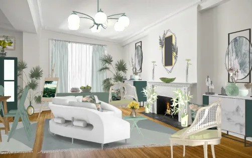 Green, yellow and white..