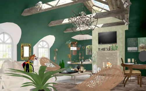 Rustic with a little summer vibes and lovely pets!